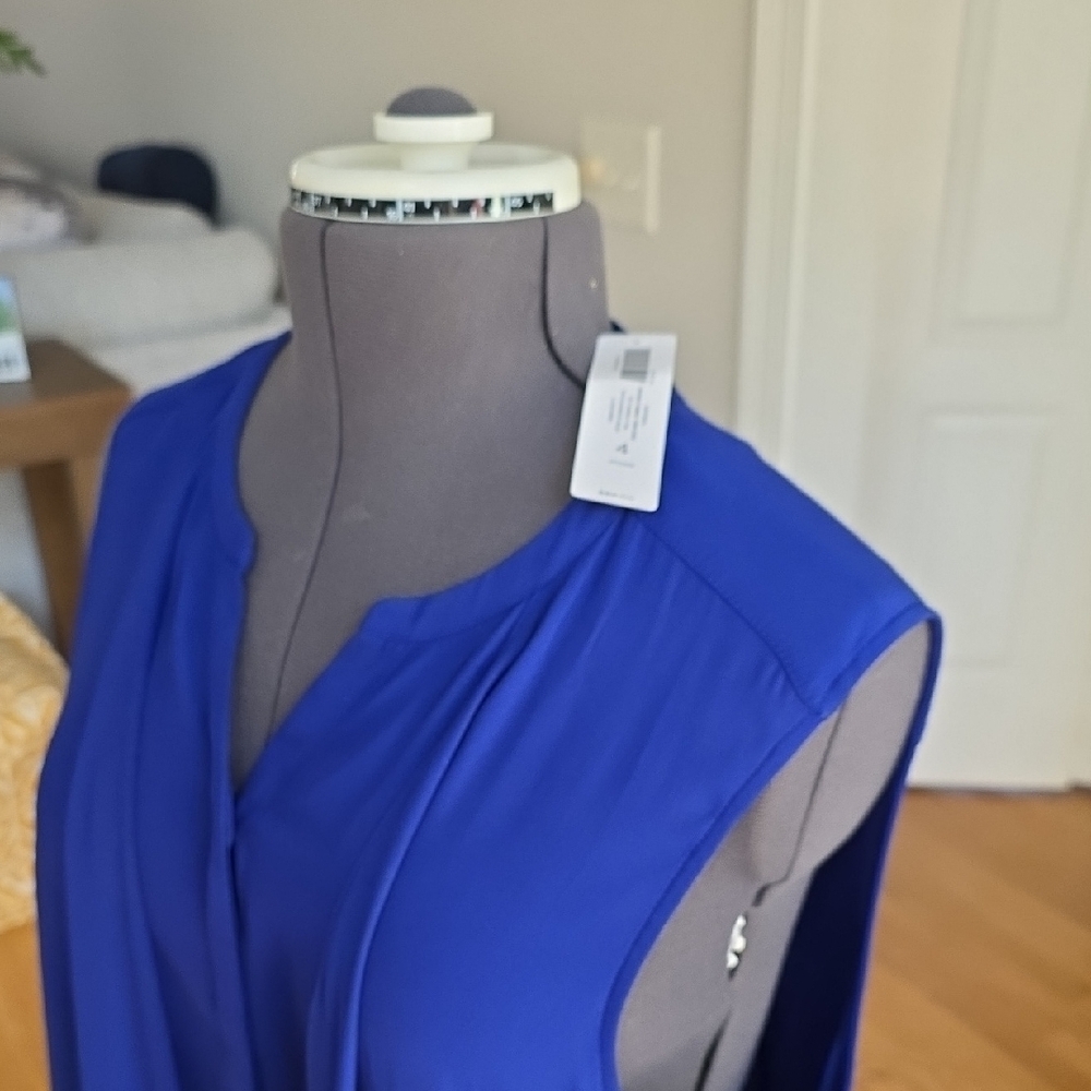 NWT Chico's Vibrant Blue Fringe Tunic Plus Size - Picture 2 of 5